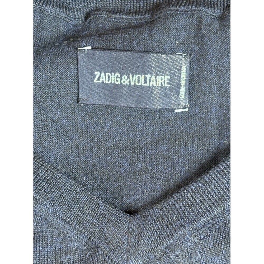 Zadig & Voltaire Rifle M Dress 100% Merino Wool Navy Blue Size XS LUXURY - Picture 5 of 10